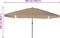 vidaXL - Tuinparasol - ø395x245 - cm - Taupe