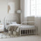 vidaXL - Bedframe - met - hoofd- - en - voeteneinde - metaal - wit - 100x190 - cm