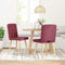 vidaXL - Eetkamerstoelen - 2 - st - stof - wijnrood