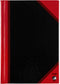 Notitieboek zwart/rood A6 lijn 70gr 96vel | 144 stuks