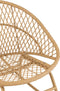 J-Line schommelstoel + kussen Zayo - metaal/riet - beige