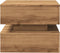 vidaXL - Salontafel - met - LED-verlichting - 50x50x40cm - artisanaal - eikenkleur