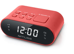 Muse M-10 - Wekker Radio - FM-radio met dubbel alarm - Rood