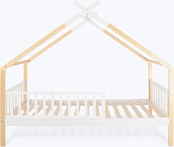 Hypnia - Peuterbed - Kinderbed - Huisbed Odyssee - Kinderbedden 90 x 190 - Lattenbodem - Bedbodem - Met Bedhek - Zonder Lades - Eenvoudige Montage - Goed Verstevigd - Tijdloze Bedbodem - Geschikt Voor Ieder Matras