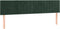 vidaXL - Hoofdborden - 2 - st - 80x5x78/88 - cm - fluweel - donkergroen