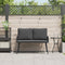 vidaXL - Tuinbank - Zwart - 114x64x78 - cm - Poly - Rattan