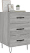 vidaXL - Nachtkastje - 40x40x66 - cm - bewerkt - hout - grijs - sonoma - eikenkleurig