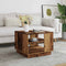 vidaXL - Salontafel - 55x55x42 - cm - bewerkt - hout - oud - houtkleurig
