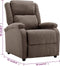 vidaXL Fauteuil verstelbaar stof taupe
