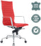 Feel Furniture - Luxe Executive bureaustoel van 100% rundleer - Hoge rugleuning – Rood