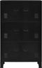 vidaXL - Opbergkast - industrieel - 75x40x120 - cm - staal - zwart
