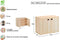 Astigarraga Dinamic Wandkast - Dichte kast - 2 verstelbare planken - Bruin - 71x53cm