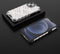 Lunso - Honinggraat Armor Backcover hoes - Geschikt voor iPhone 13 Mini - Wit