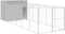 vidaXL - Hondenhok - met - ren - 214x661x181 - cm - staal - lichtgrijs