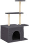 vidaXL - Kattenmeubel - met - sisal - krabpalen - 110 - cm - lichtgrijs