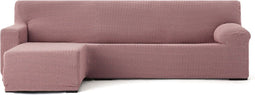 Hoes voor chaise longue met korte armleuning links Eysa JAZ Roze 120 x 120 x 360 cm