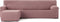 Hoes voor chaise longue met korte armleuning links Eysa JAZ Roze 120 x 120 x 360 cm