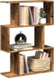 vidaXL - Kamerscherm - / - boekenkast - 3-laags - 70x24x97 - cm - hout - oud - hout