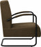 vidaXL Fauteuil stof donkerbruin