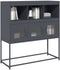 vidaXL - Dressoir - 100,5x39x107 - cm - koudgewalst - staal - antracietkleurig