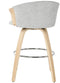 Kruk Home ESPRIT Grijs Hout 58 x 56 x 86 cm