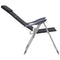 vidaXL - Campingstoelen - 58x69x111 - cm - aluminium - zwart - 2 - st
