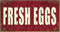 Metalen Retro Bord Fresh Eggs