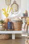 Casa Vivante Bellia Glazen Fles - H50 x Ø20 cm - okergeel