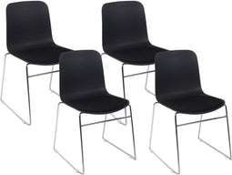 NULATO - Set van 4 stoelen - Zwart - Polyester