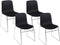 NULATO - Set van 4 stoelen - Zwart - Polyester
