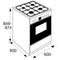 Etna FGV561WIT - Gas/Electro Fornuis - 4 Kookzones 65L Oven - Wit
