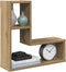 vidaXL - Wandschappen - kubus - 2 - st - 50x15x50 - cm - hout - artisanaal - eiken