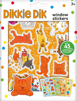Bambolino Toys Dikkie Dik - Raamstickers set met speelachtergrond - Verplaatsbaar en veilig voor kinderen vanaf 3 jaar (45 stuks)