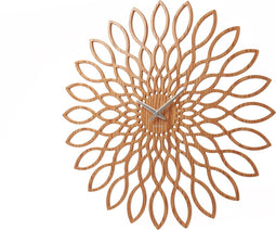 Wall clock Sunflower MDF wood finish