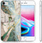 iMoshion Hoesje Geschikt voor iPhone SE (2022) / SE (2020) / 8 / 7 / 6s / 6 Hoesje Siliconen - iMoshion Design hoesje - Wit / Zwart / Shattered Beige Marble