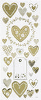 Stickers Goud - Hoeken Stickers - Gouden Decoratie Stickervellen - DIY Kaarten Maken - Zelfklevende Foliestickers - Scrapbooking - 10x23 cm