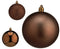 Set kerstballen Bruin Plastic Ø 8 cm 8 x 8 x 47 cm (24 Stuks)