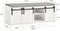SoBuy FSR133-W - Schoenenbank - Opbergbank met 3 schuifdeuren en kussen - Wit 120x35x45 cm