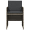 Tuinstoelen 4 st met kussens poly rattan grijs