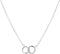 Glams ketting rondjes - Minimalistische ketting - 925 zilver gerhodineerd 40 + 4 cm - Zilver