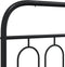 vidaXL - Bedframe - met - hoofdbord - metaal - zwart - 150x200 - cm