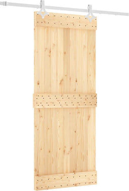 vidaXL - Schuifdeur - met - beslag - 85x210 - cm - massief - grenenhout