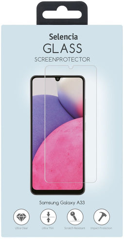 Selencia Galaxy A33 - Gehard Glas Screenprotector - 9H krasbestendig