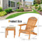 Coast Adirondack Set van 3 - Eucalyptushout - Opvouwbaar - Weerbestendig - Naturel (set van 3)