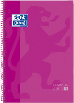 Schrift Oxford European Book Fuchsia A4 5 Onderdelen