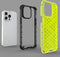 Lunso - Honinggraat Armor Backcover hoes - Geschikt voor iPhone 13 Pro - Fluor Geel