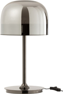 J-Line tafellamp Topja - glas/metaal - zilver