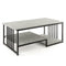 Coast Salontafel - 2-Laags - Marmerlook - 110 x 60 x 45 cm - Grijs / Zwart