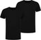 Bamboo - T Shirt Heren - Ronde Hals - Extra Lang - Anti Zweet - Zwart (2 stuks)