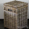 Wasmand - Vierkant - Met deksel - 40x40xH65 - Riet - Rotan